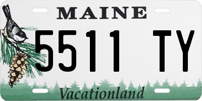 ME license plate 5511TY