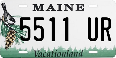 ME license plate 5511UR