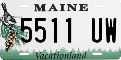 ME license plate 5511UW