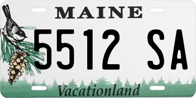 ME license plate 5512SA