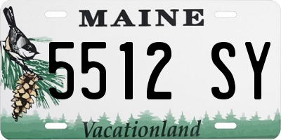 ME license plate 5512SY