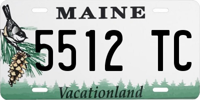 ME license plate 5512TC