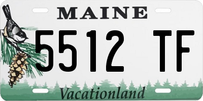 ME license plate 5512TF