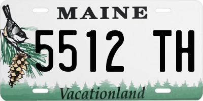 ME license plate 5512TH