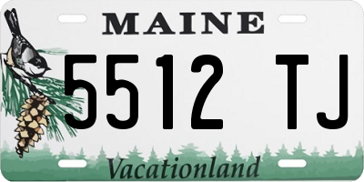 ME license plate 5512TJ