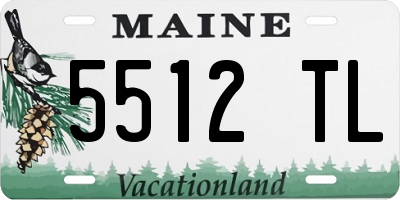 ME license plate 5512TL