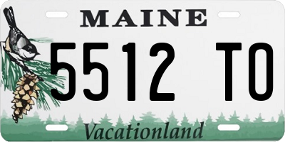 ME license plate 5512TO