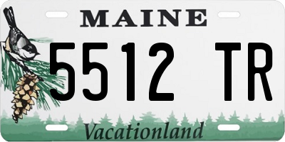 ME license plate 5512TR
