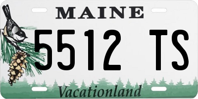 ME license plate 5512TS