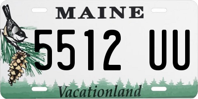 ME license plate 5512UU