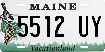 ME license plate 5512UY