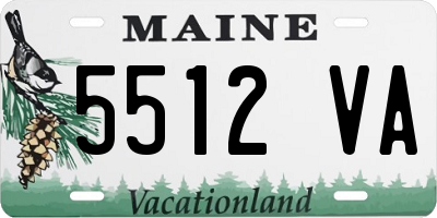 ME license plate 5512VA