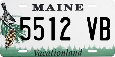 ME license plate 5512VB