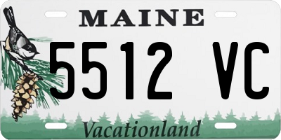 ME license plate 5512VC