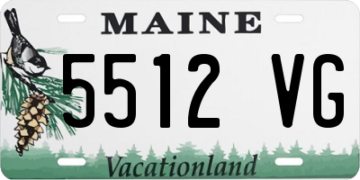 ME license plate 5512VG
