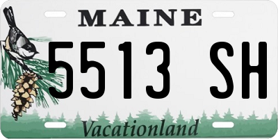 ME license plate 5513SH