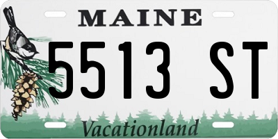 ME license plate 5513ST