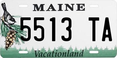 ME license plate 5513TA