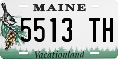 ME license plate 5513TH