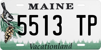 ME license plate 5513TP