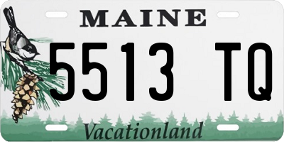 ME license plate 5513TQ