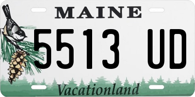 ME license plate 5513UD