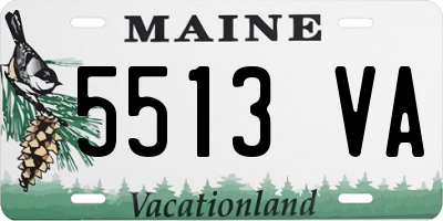 ME license plate 5513VA