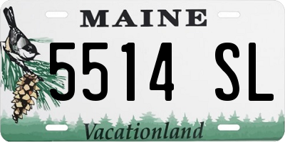 ME license plate 5514SL