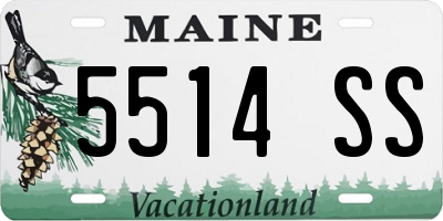ME license plate 5514SS