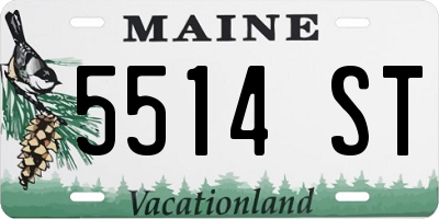 ME license plate 5514ST
