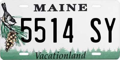 ME license plate 5514SY