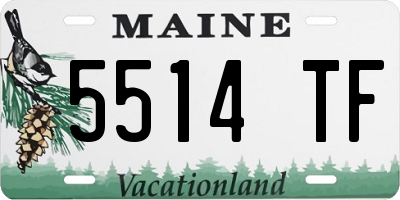 ME license plate 5514TF
