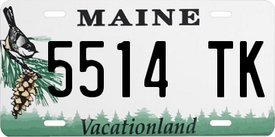 ME license plate 5514TK