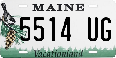 ME license plate 5514UG