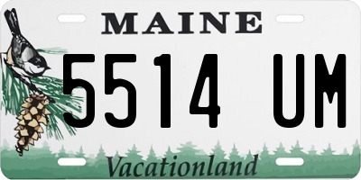 ME license plate 5514UM