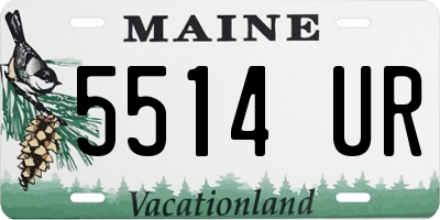 ME license plate 5514UR