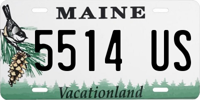 ME license plate 5514US