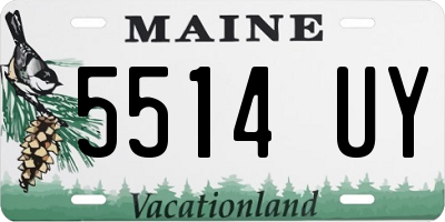 ME license plate 5514UY