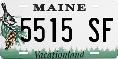 ME license plate 5515SF