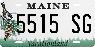 ME license plate 5515SG