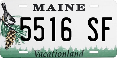 ME license plate 5516SF