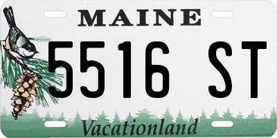 ME license plate 5516ST
