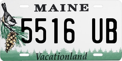 ME license plate 5516UB