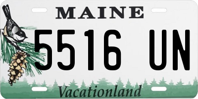 ME license plate 5516UN
