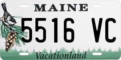 ME license plate 5516VC