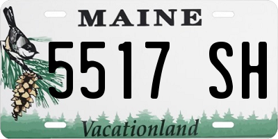ME license plate 5517SH