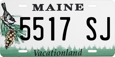 ME license plate 5517SJ