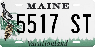 ME license plate 5517ST