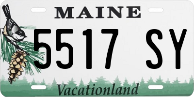 ME license plate 5517SY