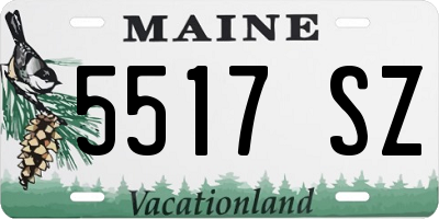 ME license plate 5517SZ